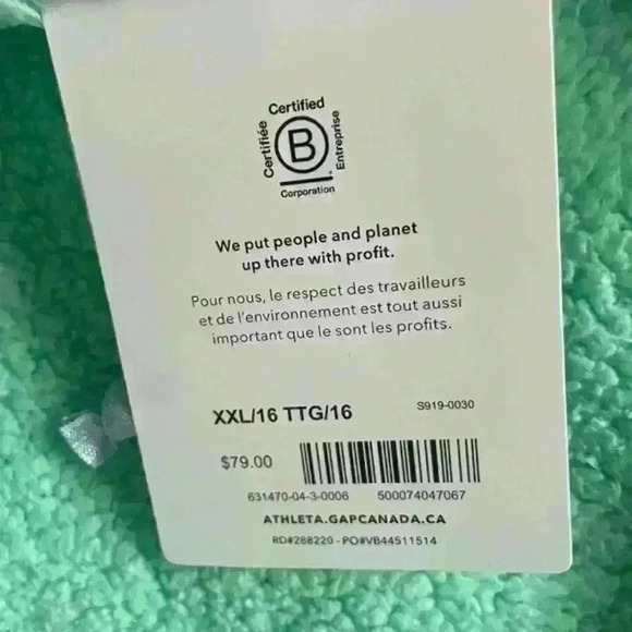 Athleta Girl So Snug Sherpa‎ Hoodie  with Pockets Green size XXL (16) - Picture 6 of 11